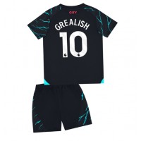 Manchester City Jack Grealish #10 Kolmas Peliasu Lasten 2023-24 Lyhythihainen (+ Lyhyet housut)